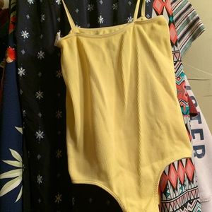 Pacsun Yellow stringed bodysuit